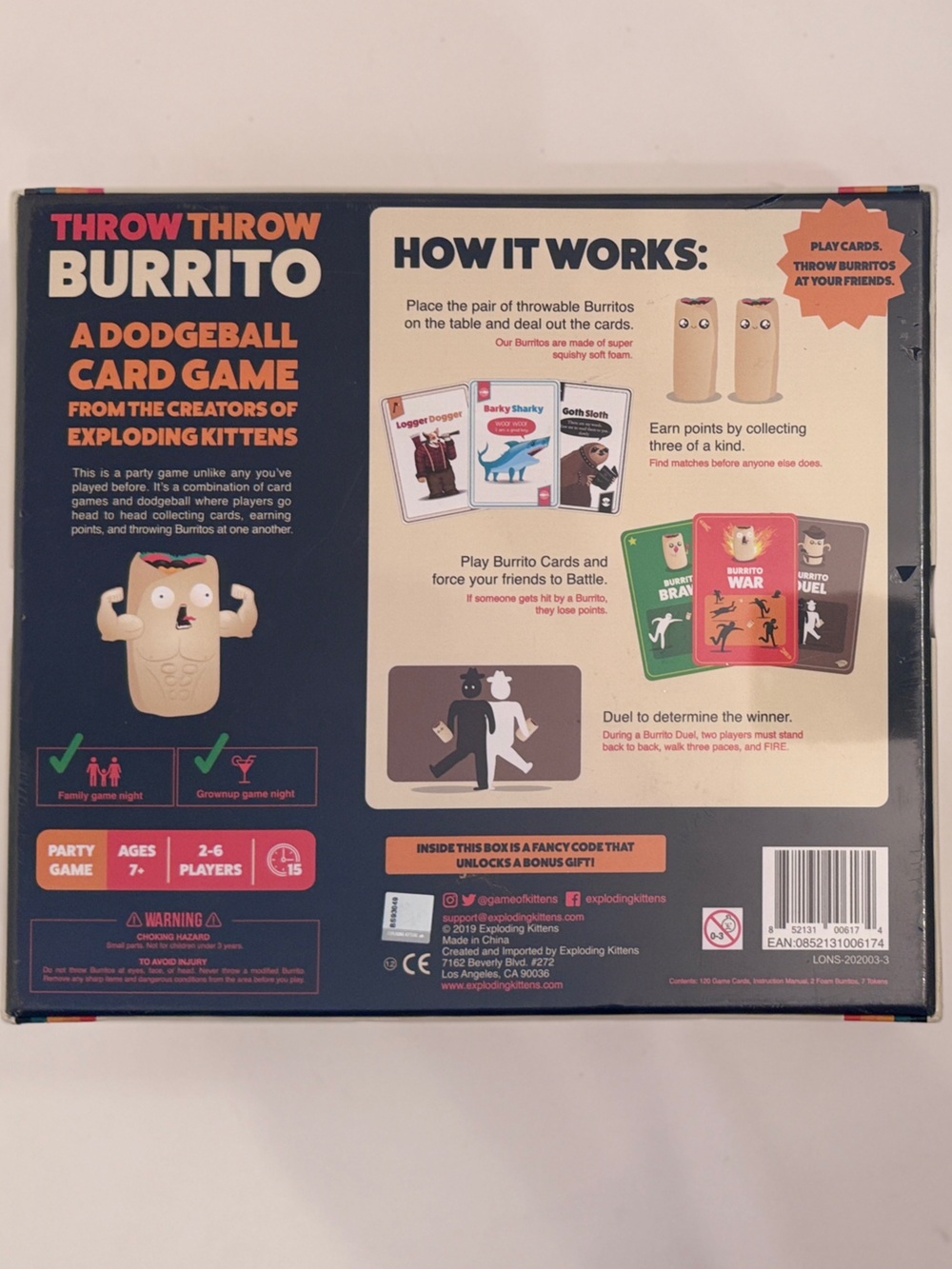 *NEW In Box* Throw Throw Burrito Party Game by Exploding Kittens - Picture 4 of 11